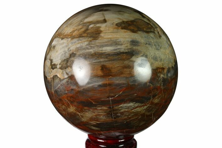 Colorful Petrified Wood Sphere - Madagascar #163367